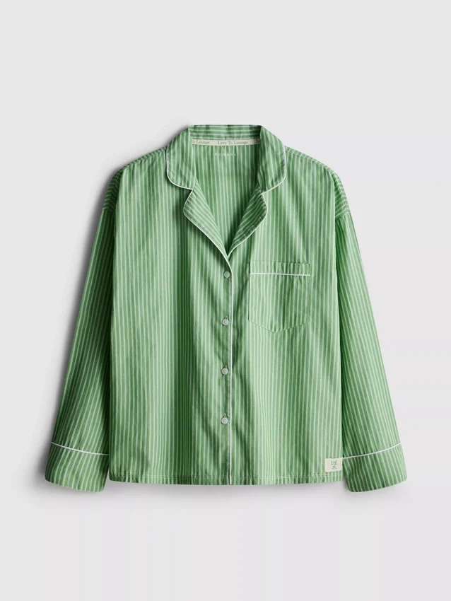 Heerlijk comfortabel gestreept overhemd voor pyjama's