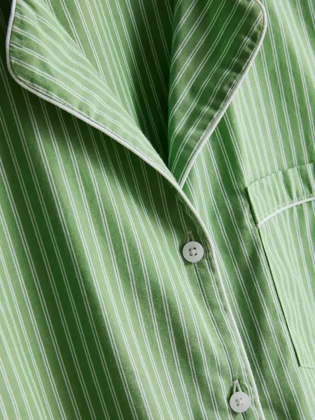Heerlijk comfortabel gestreept overhemd voor pyjama's