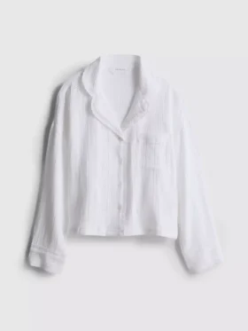 Heerlijk comfortabel geweven katoenen pyjama-overhemd