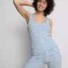 Heerlijk om in te luieren: geribde gestreepte pyjama-cami
