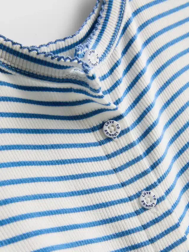 Heerlijk om in te luieren: geribde gestreepte pyjama-cami