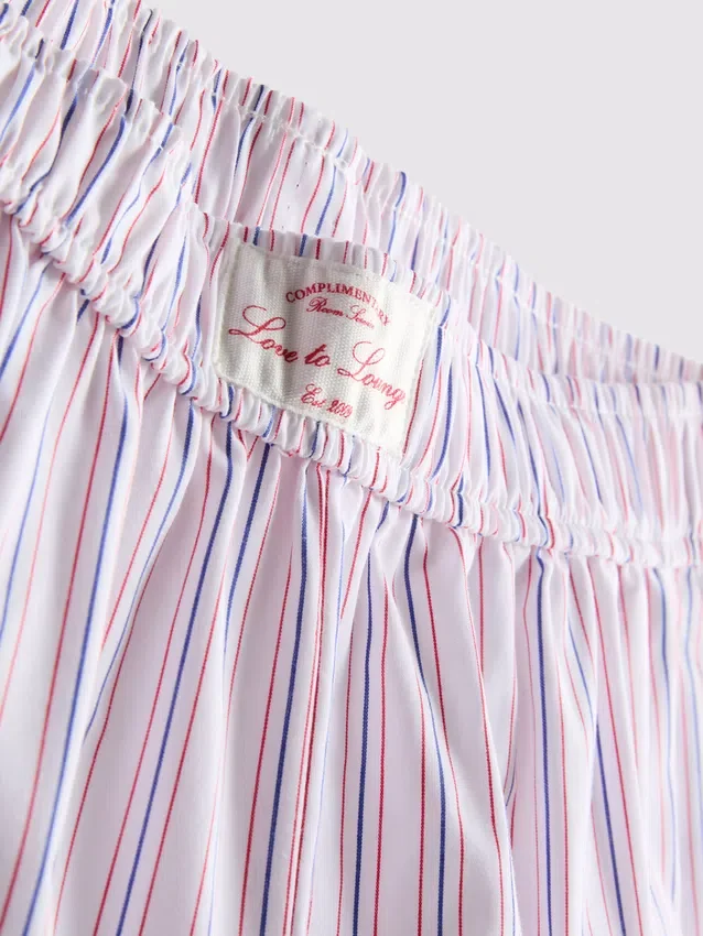 Heerlijk om in te luieren: gestreepte pyjamabroek met rechte pijpen