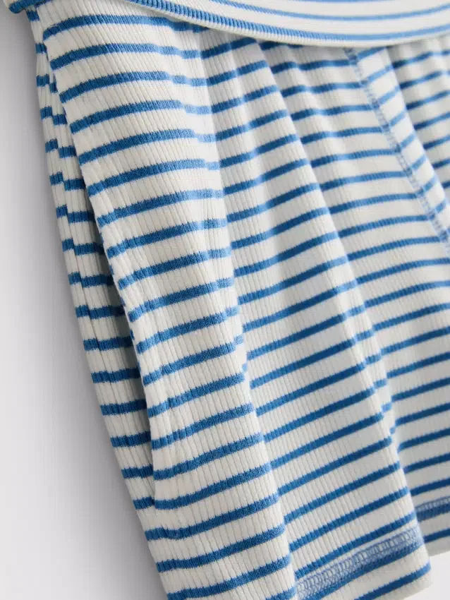 Heerlijke geribbelde gestreepte pyjama-shorts