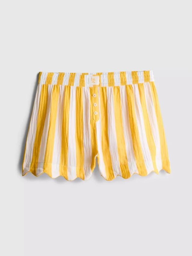 Heerlijke gestreepte Pyjama-shorts met ruches om lekker in te luieren