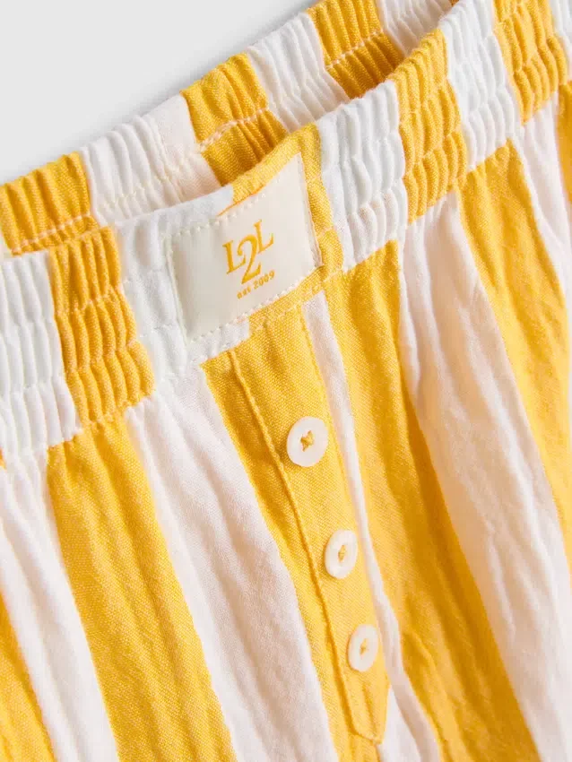 Heerlijke gestreepte Pyjama-shorts met ruches om lekker in te luieren
