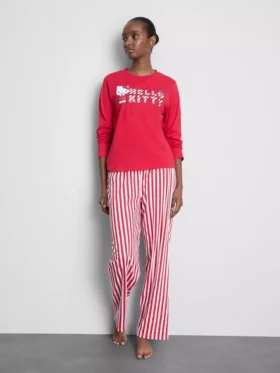 Hello Kitty gestreepte pyjamaset