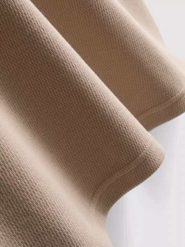 Henley-overhemd met textuur