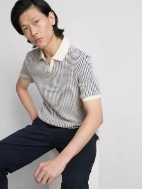 Het Edit jacquard poloshirt