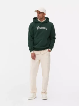 Hoodie met Boston-print