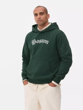Hoodie met Boston-print
