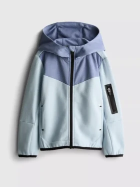 Hoodie met gelijmde ritssluiting