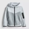 Hoodie met gelijmde ritssluiting