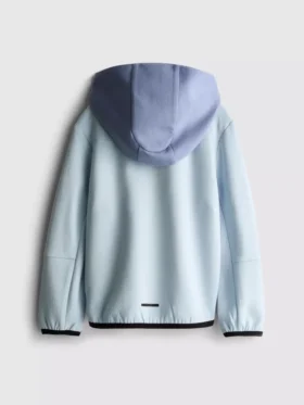Hoodie met gelijmde ritssluiting