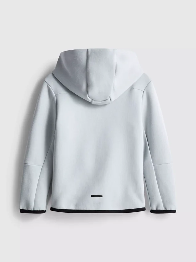 Hoodie met gelijmde ritssluiting