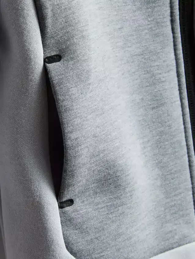 Hoodie met gelijmde ritssluiting