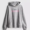 Hoodie met print van katoenmix