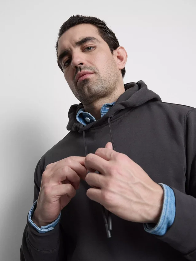 Hoodie van katoenmix