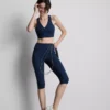 Hooggetailleerde, soepele, ondersteunende sportcapri-legging