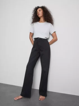 Jeans met hoge taille en rechte pijpen