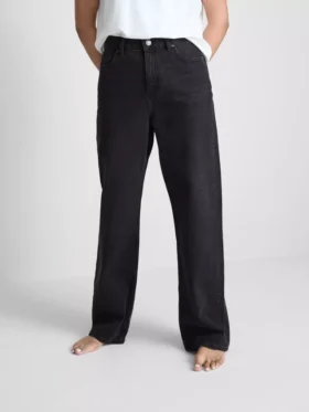 Jeans met hoge taille en rechte pijpen