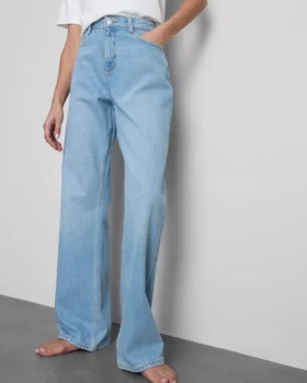 Jeans met hoge taille en rechte pijpen