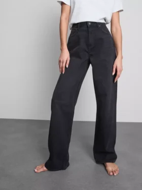 Jeans met hoge taille en rechte pijpen