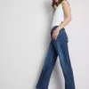 Jeans met hoge taille en rechte pijpen