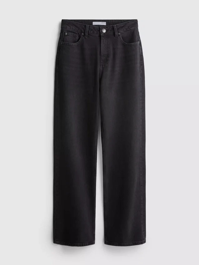 Jeans met hoge taille en rechte pijpen