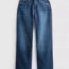 Jeans met hoge taille en rechte pijpen
