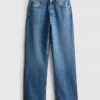 Jeans met hoge taille en rechte pijpen