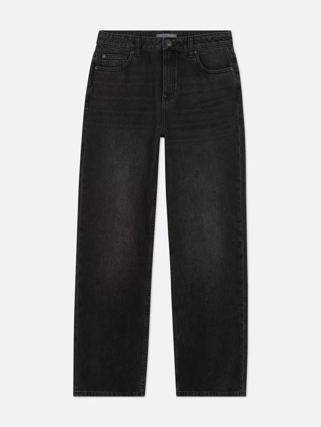 Jeans met hoge taille en rechte pijpen