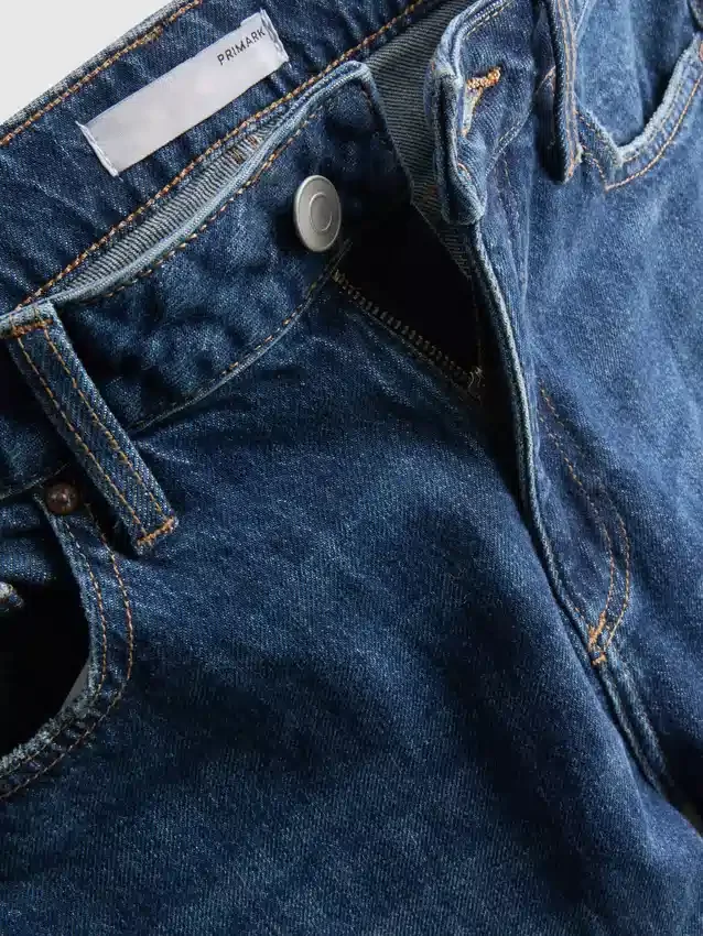Jeans met hoge taille en rechte pijpen