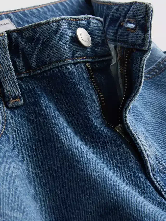 Jeans met hoge taille en rechte pijpen