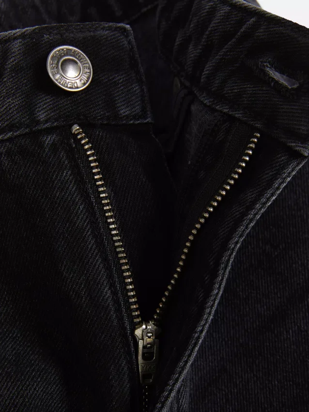 Jeans met hoge taille en rechte pijpen