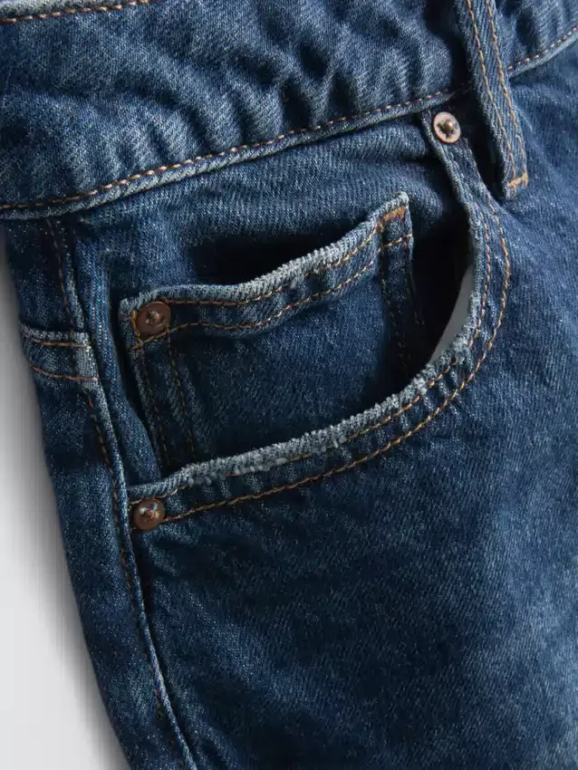 Jeans met hoge taille en rechte pijpen