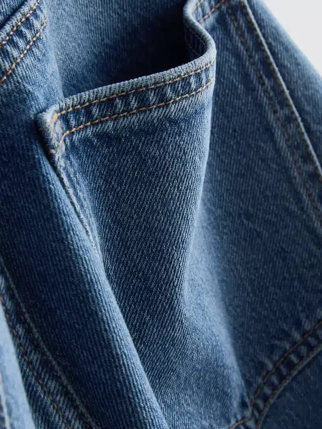 Jeans met hoge taille en rechte pijpen