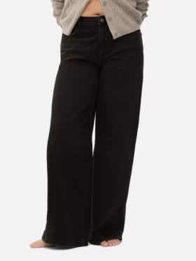 Jeans met middelhoge taille en wijde pijpen