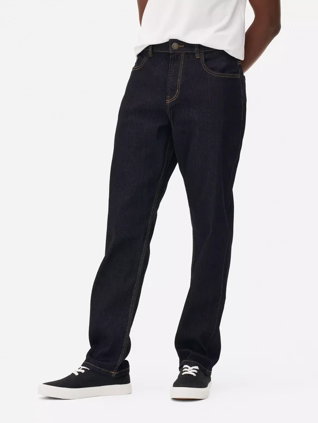 Jeans met rechte pijpen en middelhoge taille