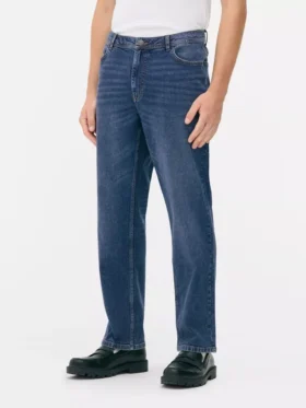 Jeans met rechte pijpen en middelhoge taille