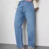 Jeans met rechte pijpen en middelhoge taille