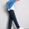 Jeans met rechte pijpen en middelhoge taille