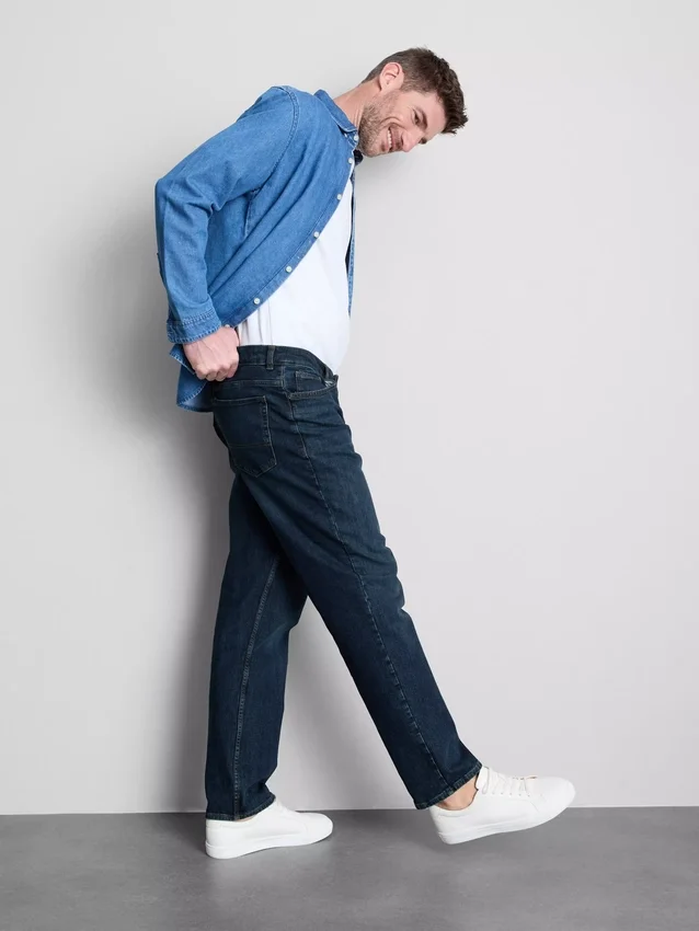 Jeans met rechte pijpen en middelhoge taille