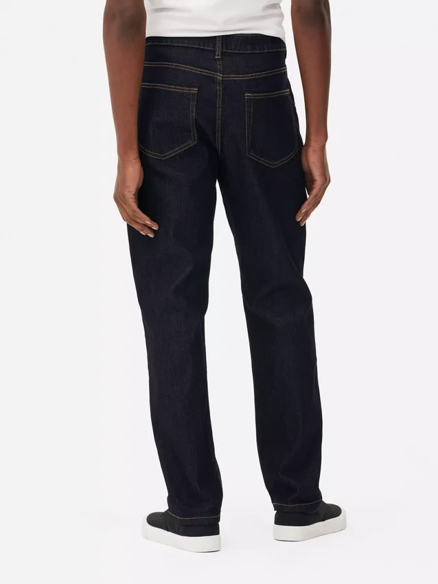 Jeans met rechte pijpen en middelhoge taille