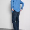 Jeans met rechte pijpen en middelhoge taille