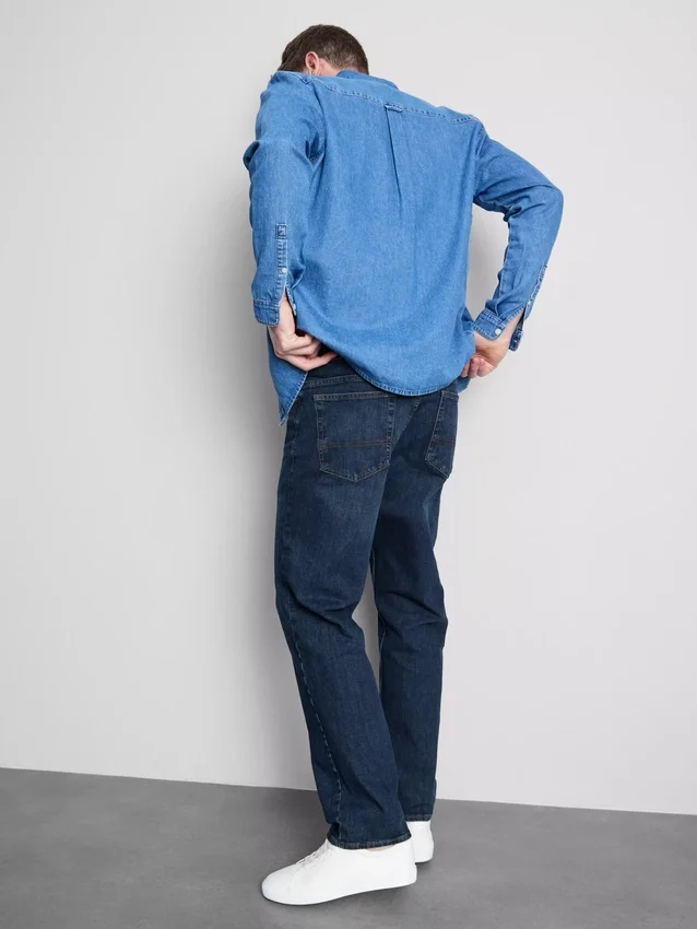 Jeans met rechte pijpen en middelhoge taille