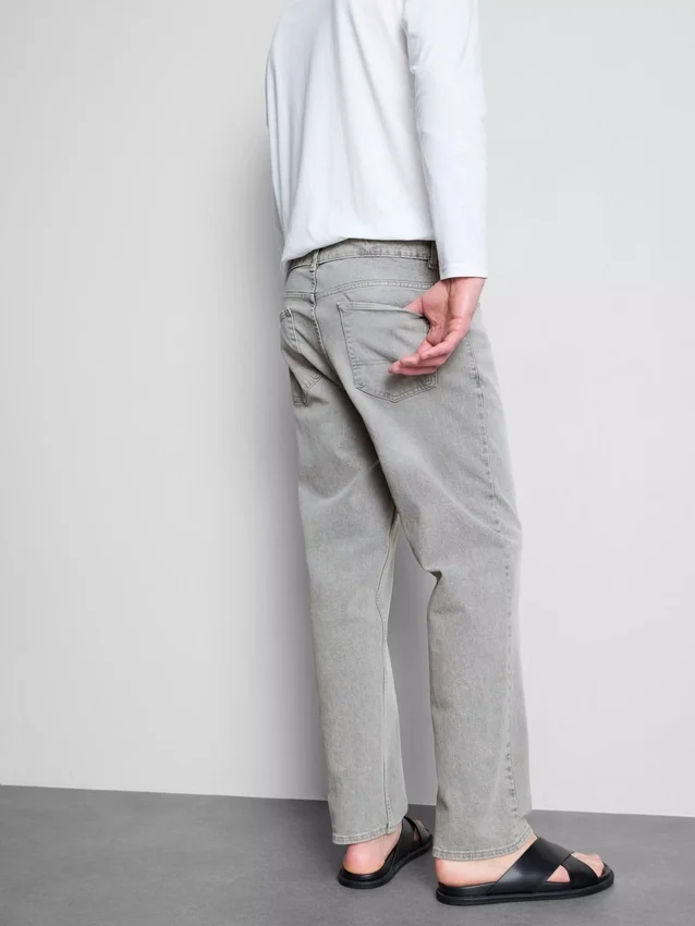 Jeans met rechte pijpen en middelhoge taille
