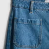 Jeans met wijde pijpen en zakken aan de voorkant