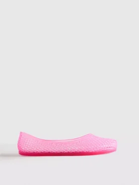 Jelly ballerina's met platte schoenen