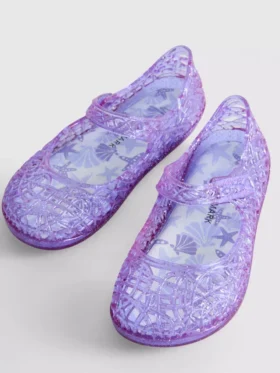 Jelly ballerina’s met platte schoenen