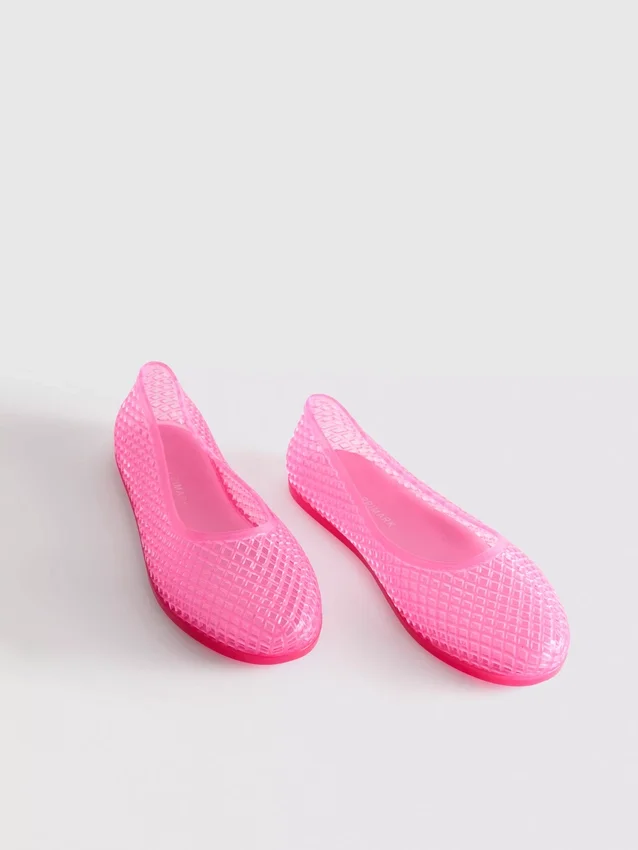 Jelly ballerina's met platte schoenen